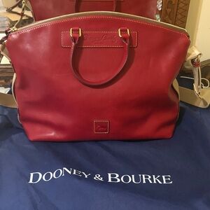 Dooney & Bourke Red Leather Tote Bag